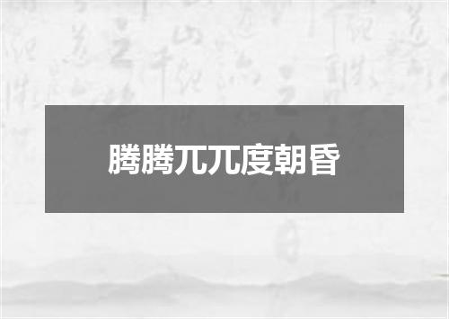 腾腾兀兀度朝昏