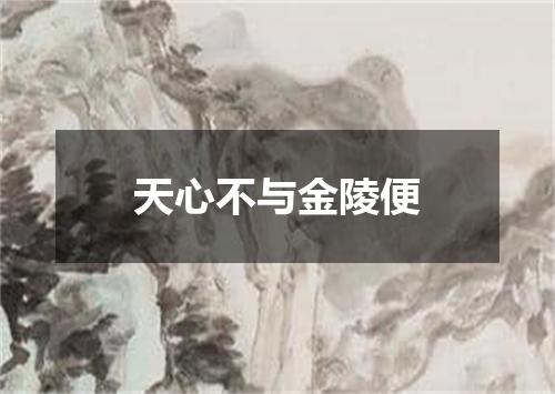 天心不与金陵便