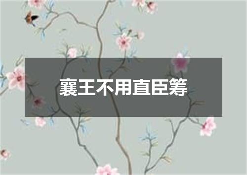 襄王不用直臣筹