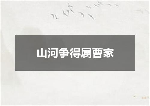 山河争得属曹家