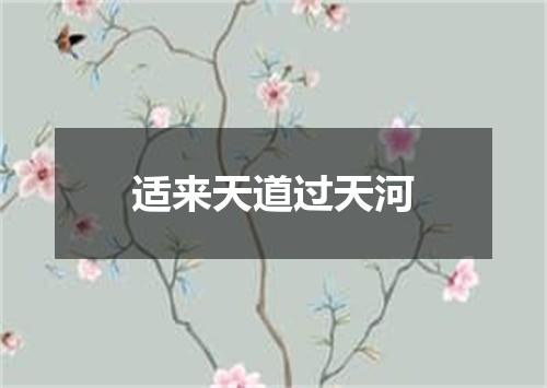 适来天道过天河