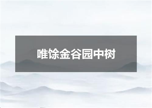 唯馀金谷园中树