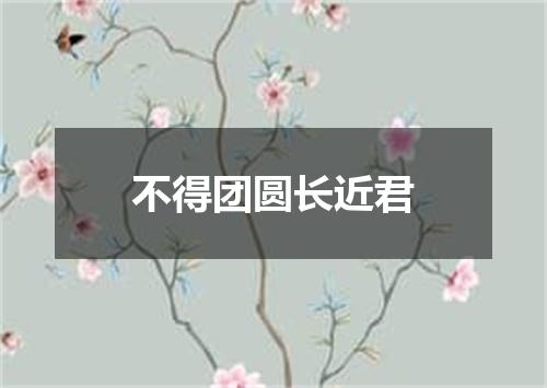 不得团圆长近君