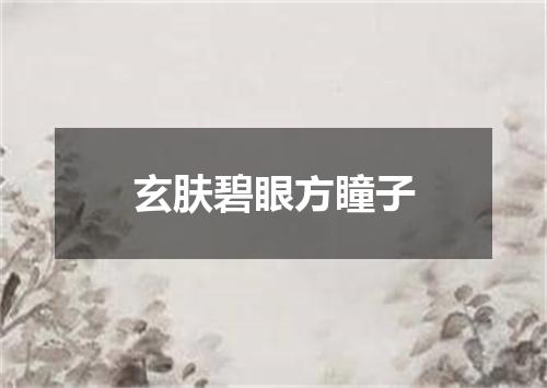 玄肤碧眼方瞳子