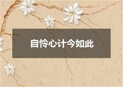 自怜心计今如此