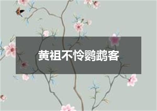 黄祖不怜鹦鹉客