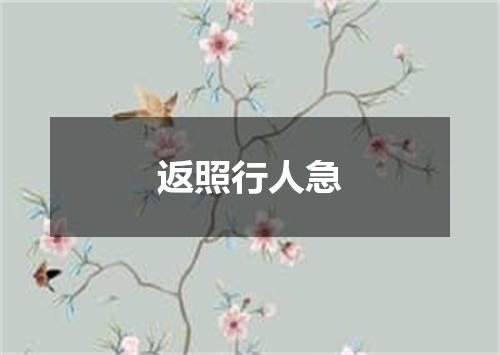 返照行人急