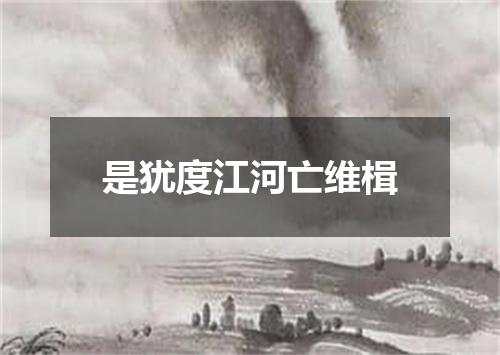 是犹度江河亡维楫