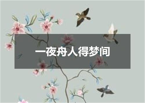 一夜舟人得梦间