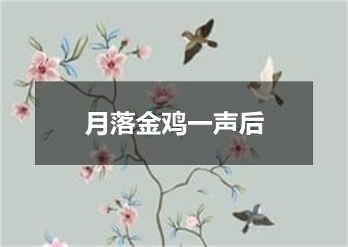 月落金鸡一声后