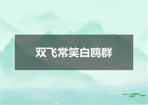 双飞常笑白鸥群