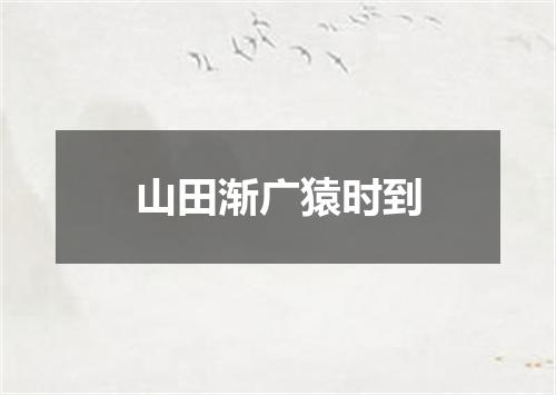 山田渐广猿时到