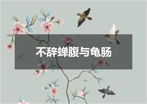 不辞蝉腹与龟肠