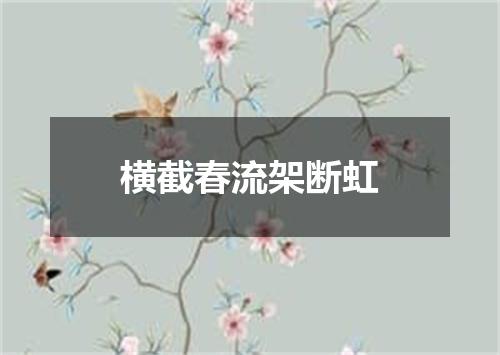 横截春流架断虹