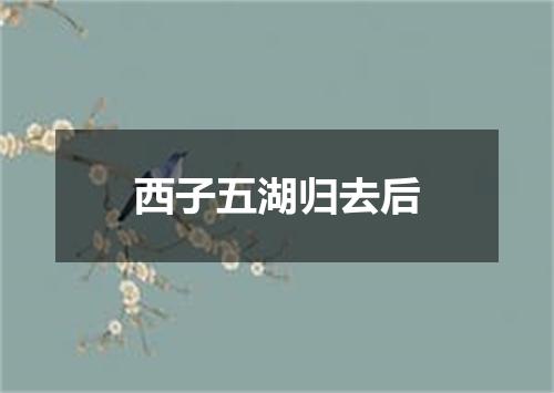 西子五湖归去后