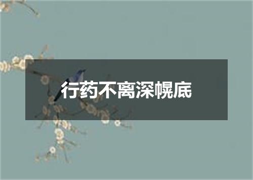 行药不离深幌底