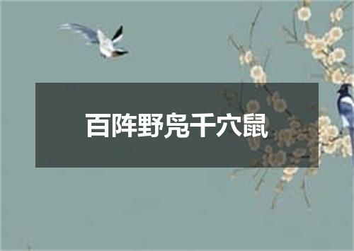 百阵野凫千穴鼠