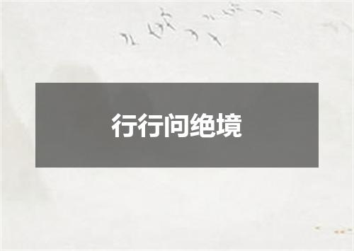 行行问绝境