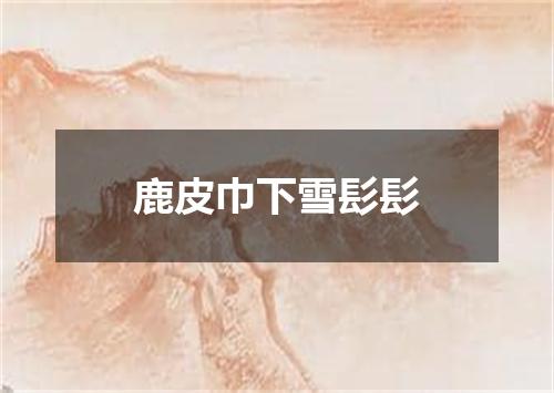 鹿皮巾下雪髟髟