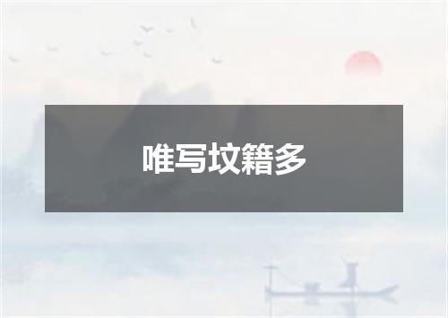 唯写坟籍多
