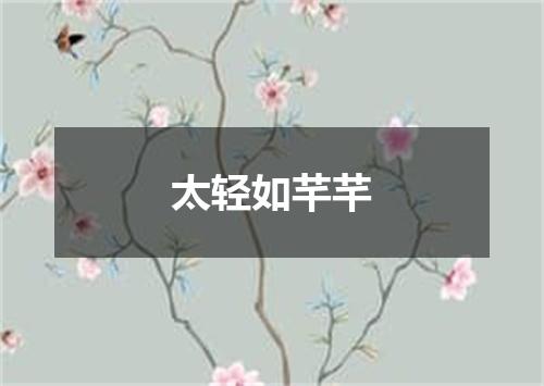 太轻如芊芊