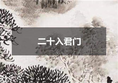 二十入君门