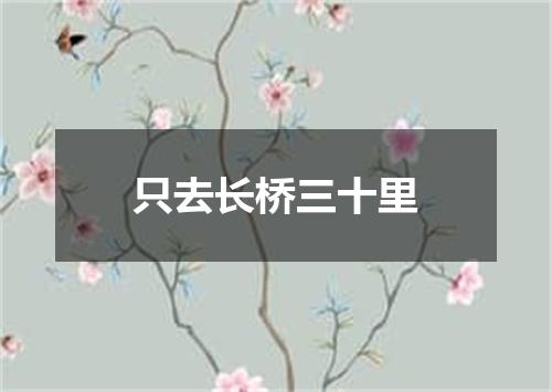 只去长桥三十里