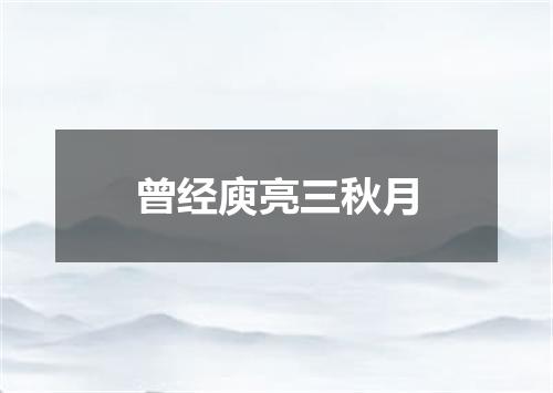 曾经庾亮三秋月