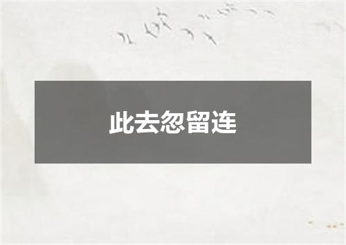 此去忽留连