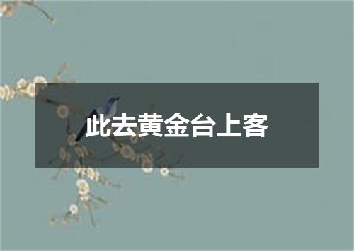 此去黄金台上客
