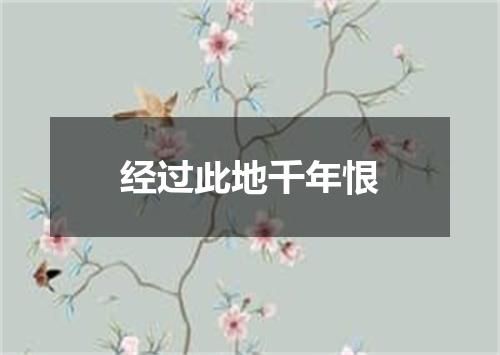 经过此地千年恨