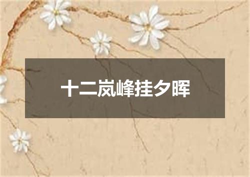 十二岚峰挂夕晖