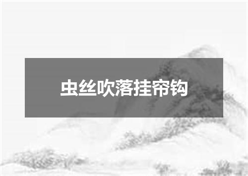 虫丝吹落挂帘钩