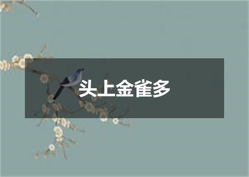 头上金雀多