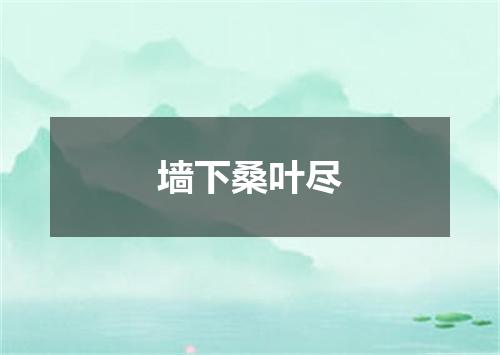 墙下桑叶尽