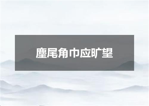 麈尾角巾应旷望