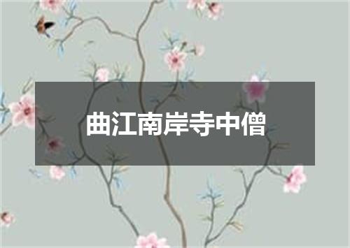 曲江南岸寺中僧