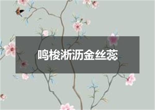 鸣梭淅沥金丝蕊
