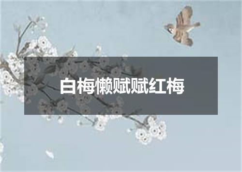 白梅懒赋赋红梅