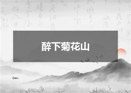 醉下菊花山