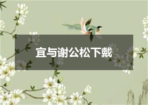 宜与谢公松下戴