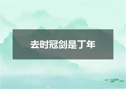 去时冠剑是丁年