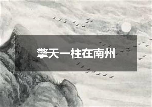 擎天一柱在南州