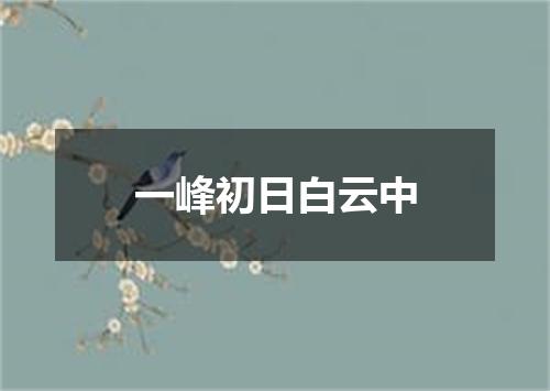 一峰初日白云中
