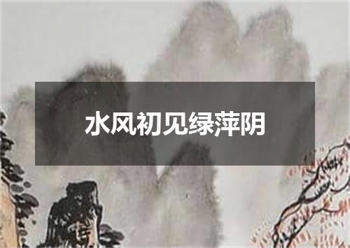 水风初见绿萍阴