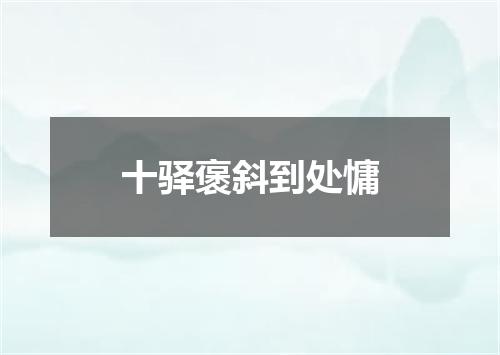 十驿褒斜到处慵