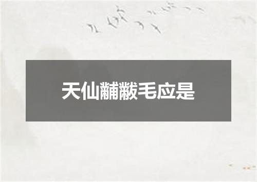 天仙黼黻毛应是