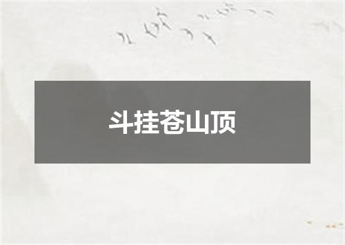 斗挂苍山顶