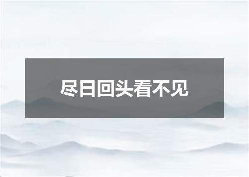 尽日回头看不见