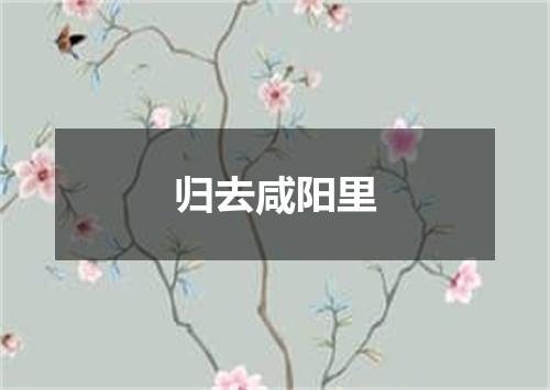 归去咸阳里